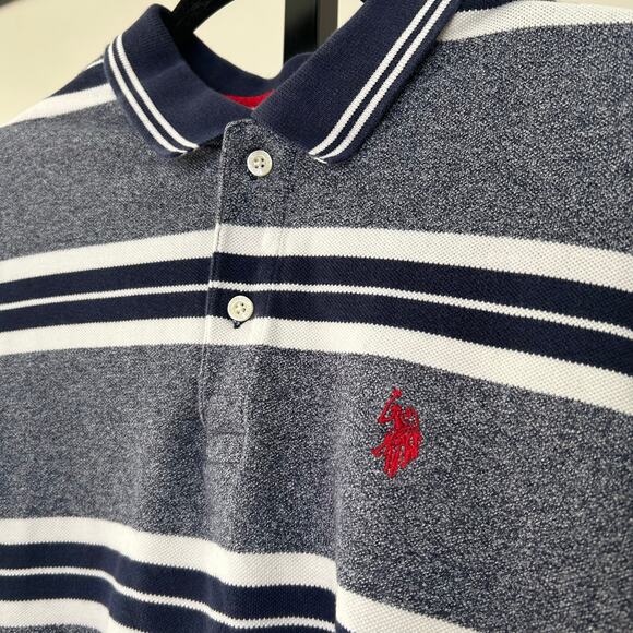 US Polo Assn shirt- size Medium- striped short sleeve - Picture 2 of 6